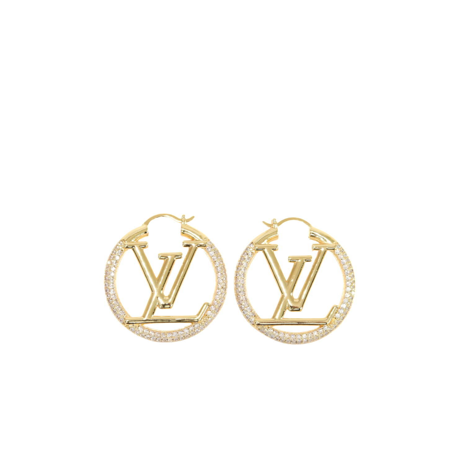 Louis Vuitton Louise By Night Earrings Gold Tone For Women