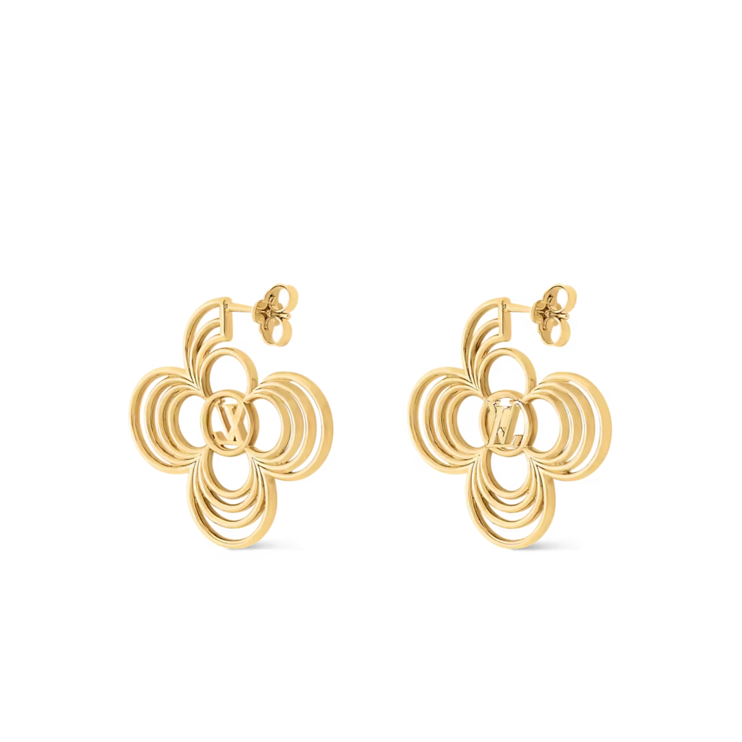 Louis Vuitton LV Breeze Earrings Gold-Toned For Women M02675