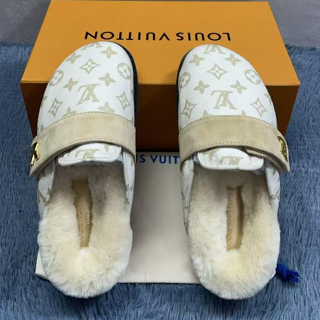 Louis Vuitton LV Cosy Flat Comfort Clog White For Women 1ADD6V