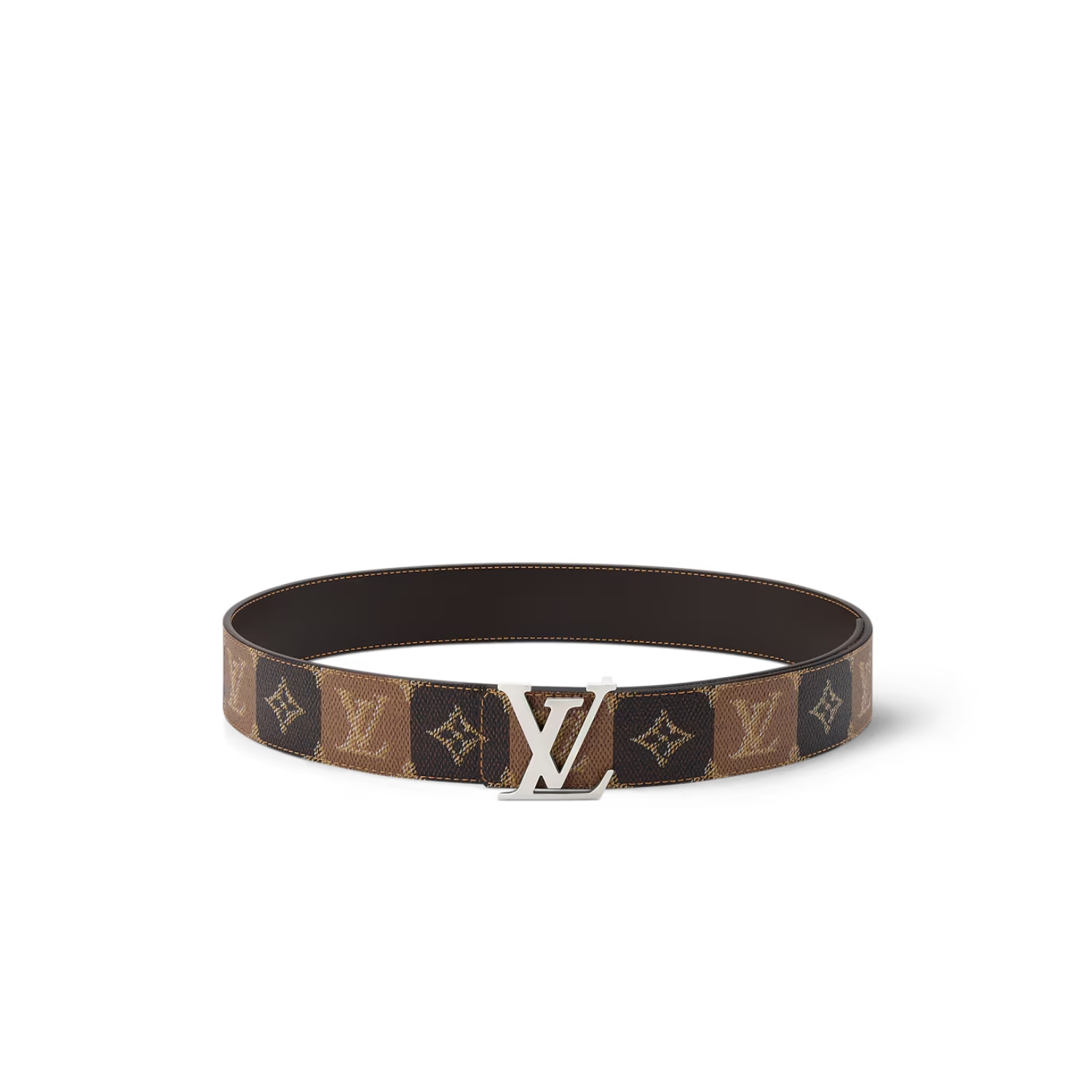 Louis Vuitton LV Initiales College Monogram Heritage 40mm Reversible Belt Brown For Men M4381U