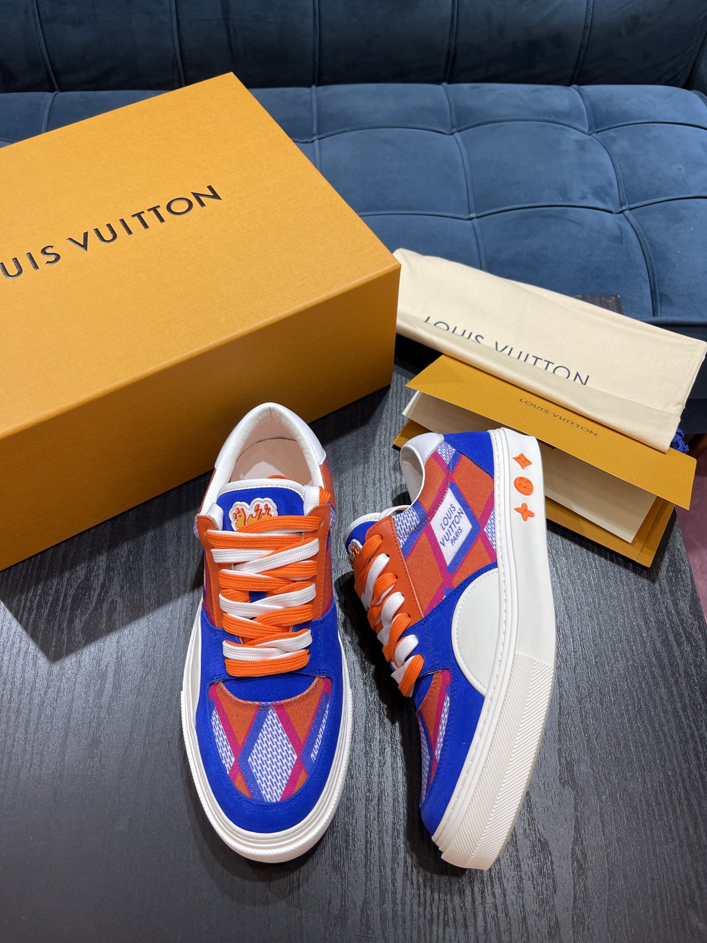 Louis Vuitton LV Ollie Richelieu Orange For Men LV 1AAHQF