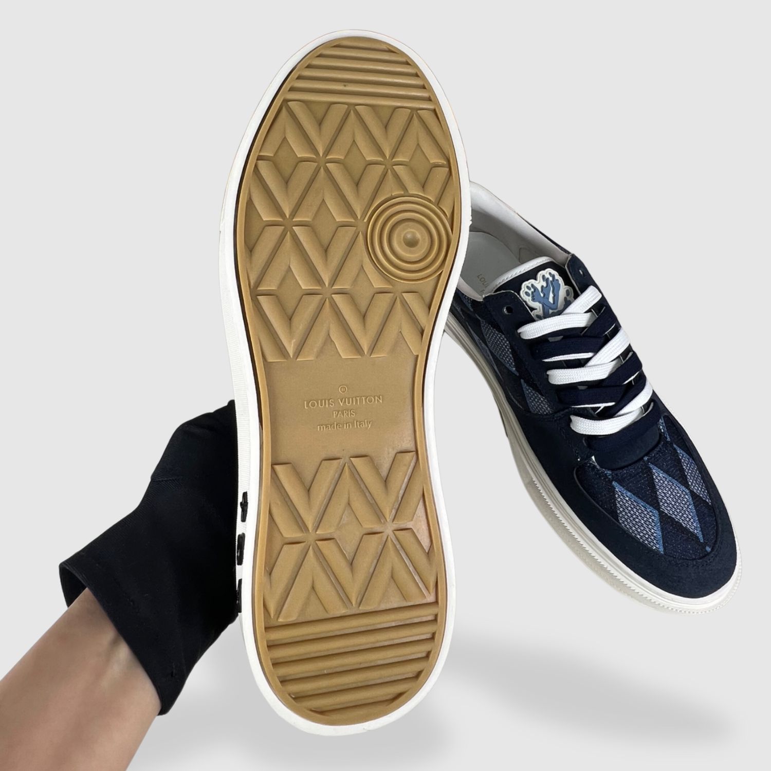 Louis Vuitton LV Ollie Richelieu Trainers Blue For Men LV 1AAHRJ