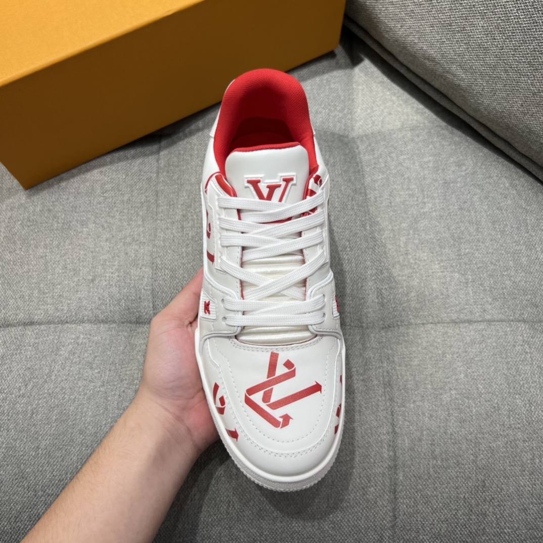Louis Vuitton LV Trainer Sneaker Red For Men LV 1AAGYR