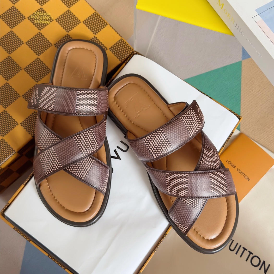 Louis Vuitton LV Venice Mule Ebene For Men 1ACRJH