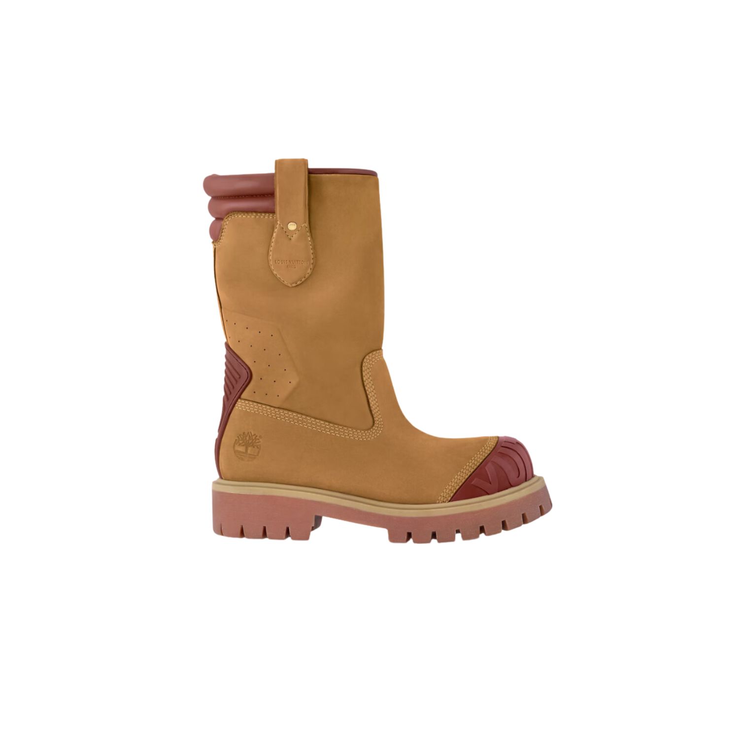 Louis Vuitton LV x Timberland Mid Boots Beige For Men 1AD78T