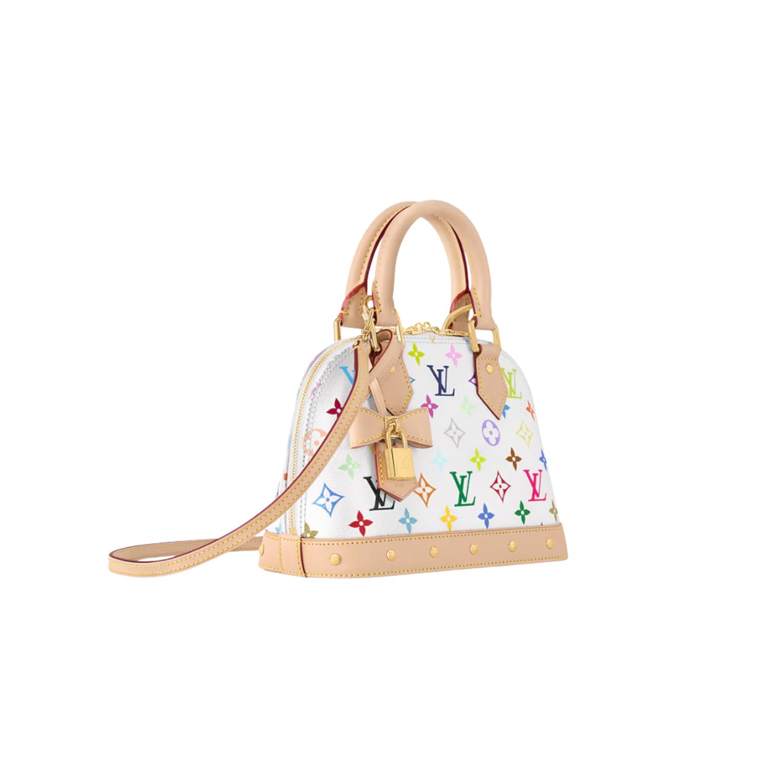 Louis Vuitton LV x TM Alma BB Top Handle Bag 9.3in/ 23.5cm Multicolored Bag Gold Hardware For Women M13078