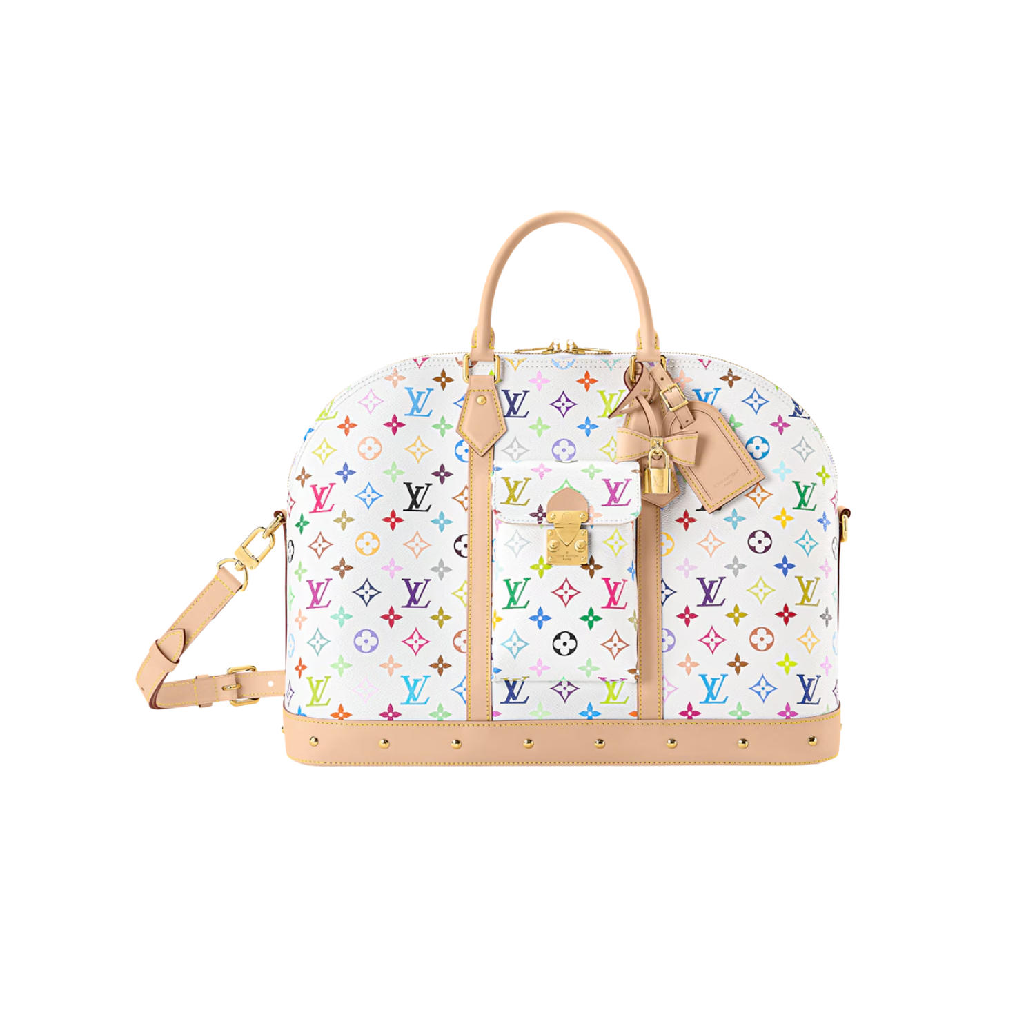 Louis Vuitton LV x TM Alma Travel Top Handle Bag 17.7in/ 45cm Multicolored Gold Hardware For Women M27901