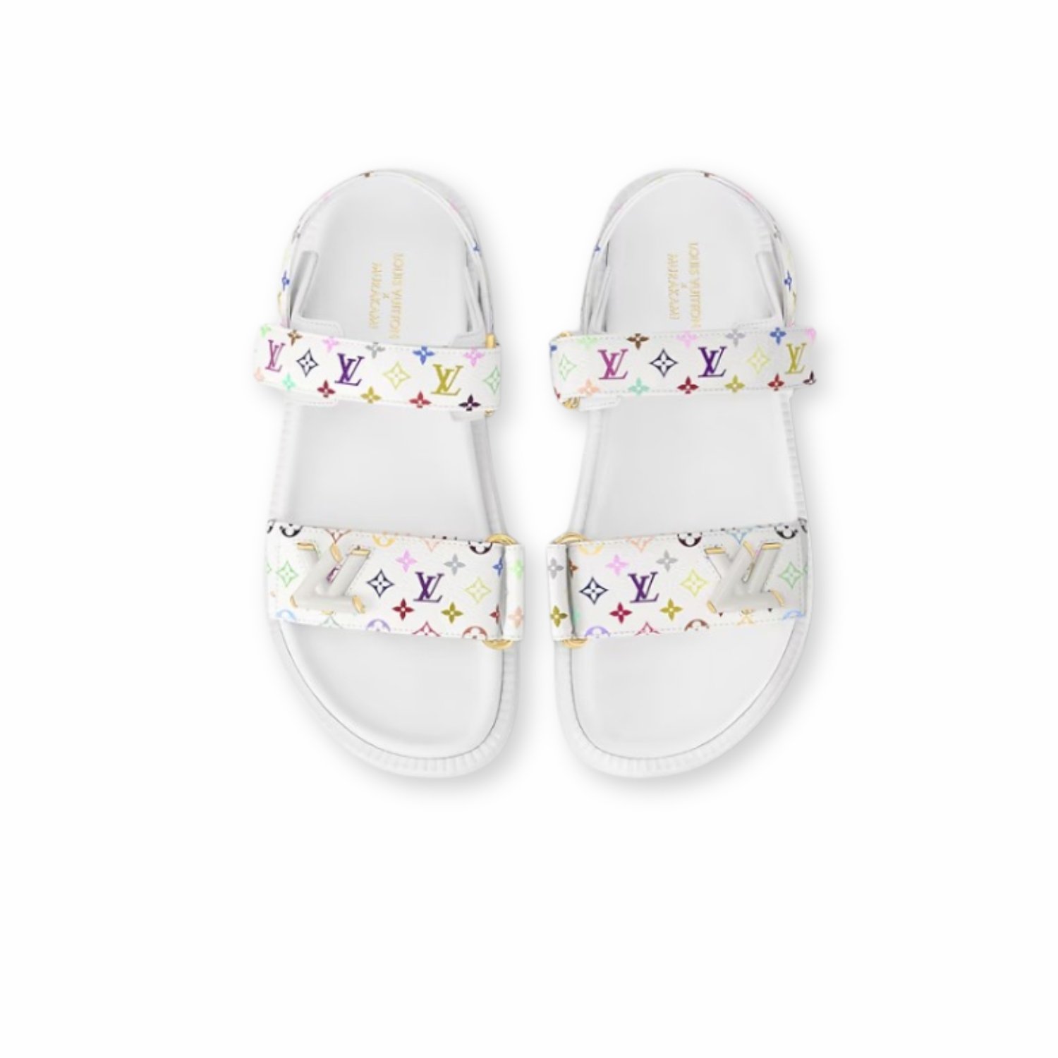 Louis Vuitton LV x TM LV Sunset Flat Comfort Sandals White For Women 1AGXEQ