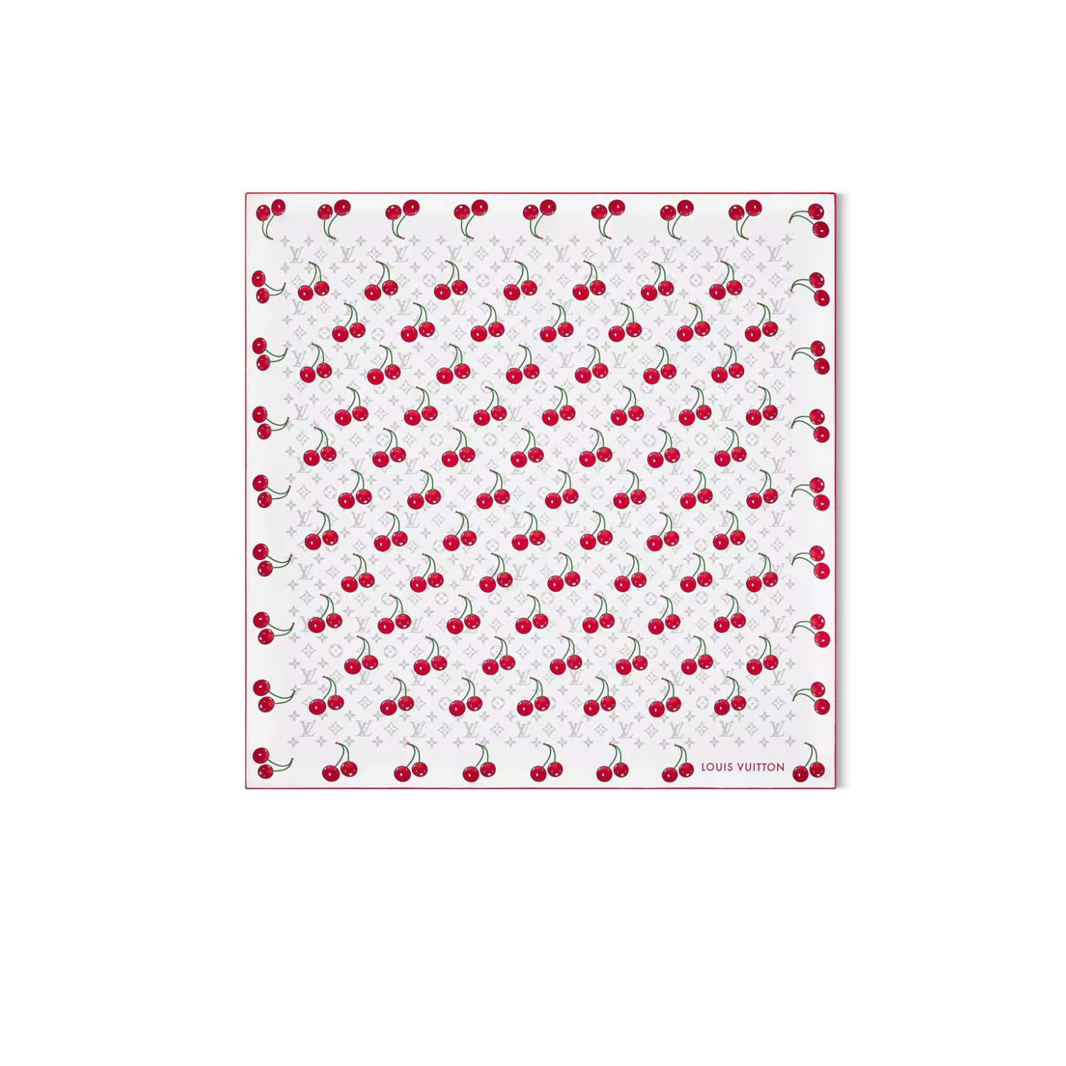Louis Vuitton LV x TM Monogram Cerise Square 90 White For Women 35.4in/90cm M94966