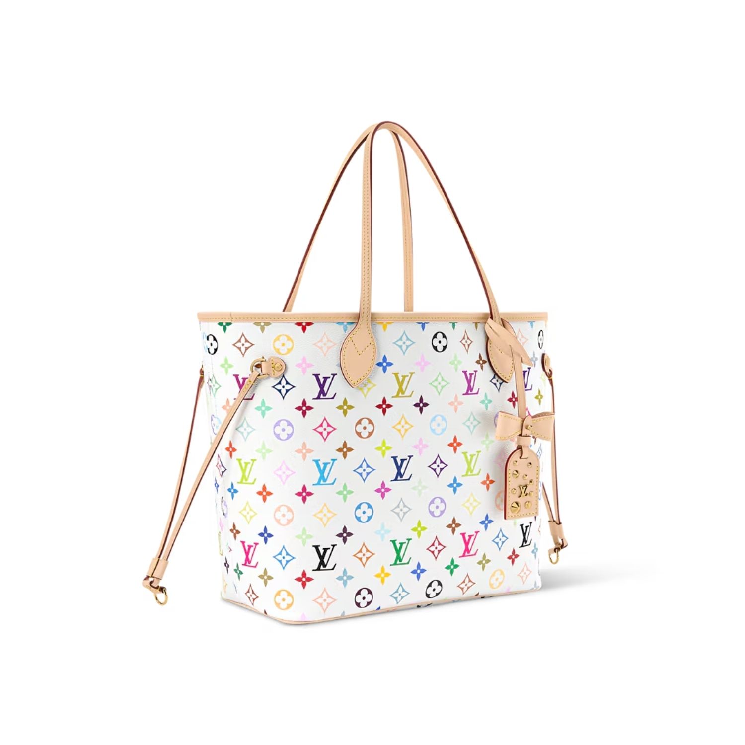 Louis Vuitton LV x TM Neverfull MM Tote Bag 12.2in/ 31cm Multicolor Gold Hardware For Women M27787