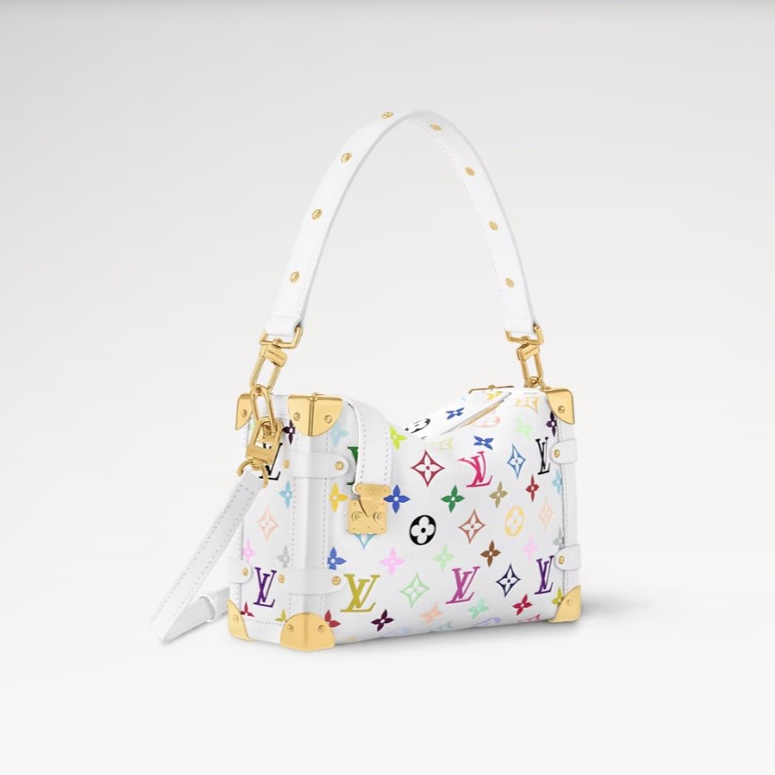 Louis Vuitton LV x TM Side Trunk MM Shoulder Bag 9.3in/ 23.5cm Multicolor Gold Hardware For Women M14046