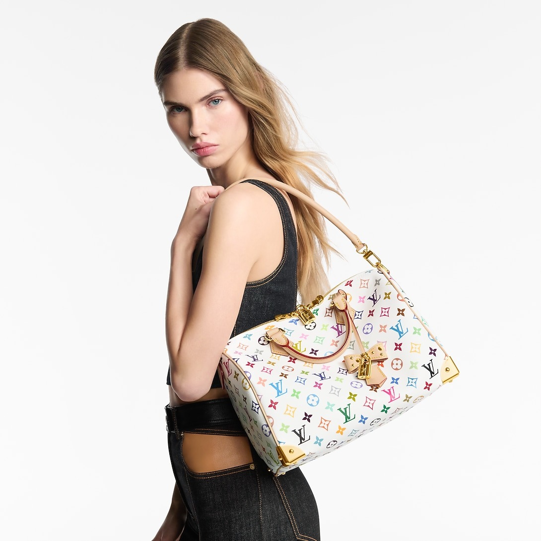 Louis Vuitton LV x TM Speedy Soft 30 Top Handle Bag 11.8in/ 30cm Multicolored Gold Hardware For Women M27789