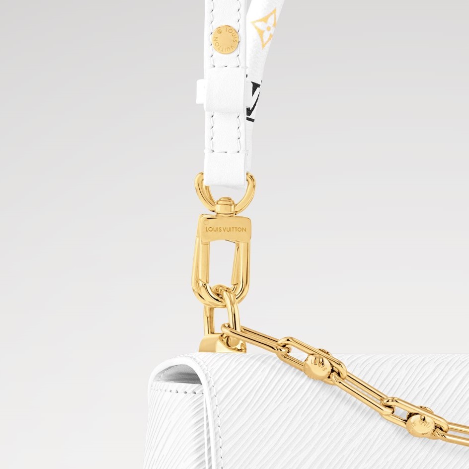 Louis Vuitton LV x TM Twist MM Slim Handbag White For Women 9.1in/23cm M13678