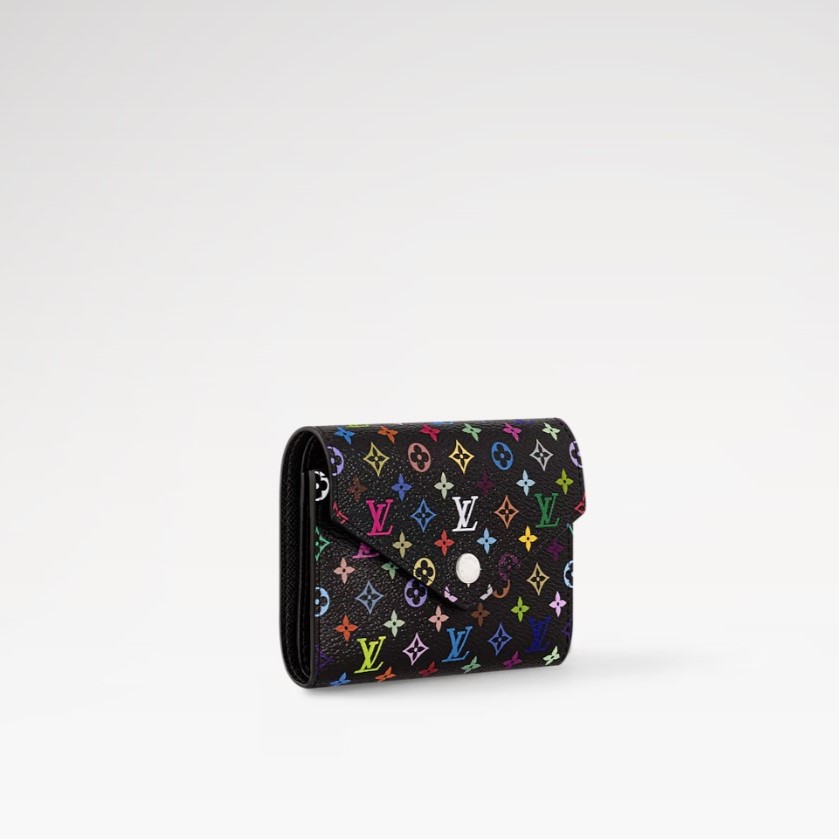 Louis Vuitton LV x TM Victorine Wallet Multicolore Noir For Women 4.7in/12cm M14163