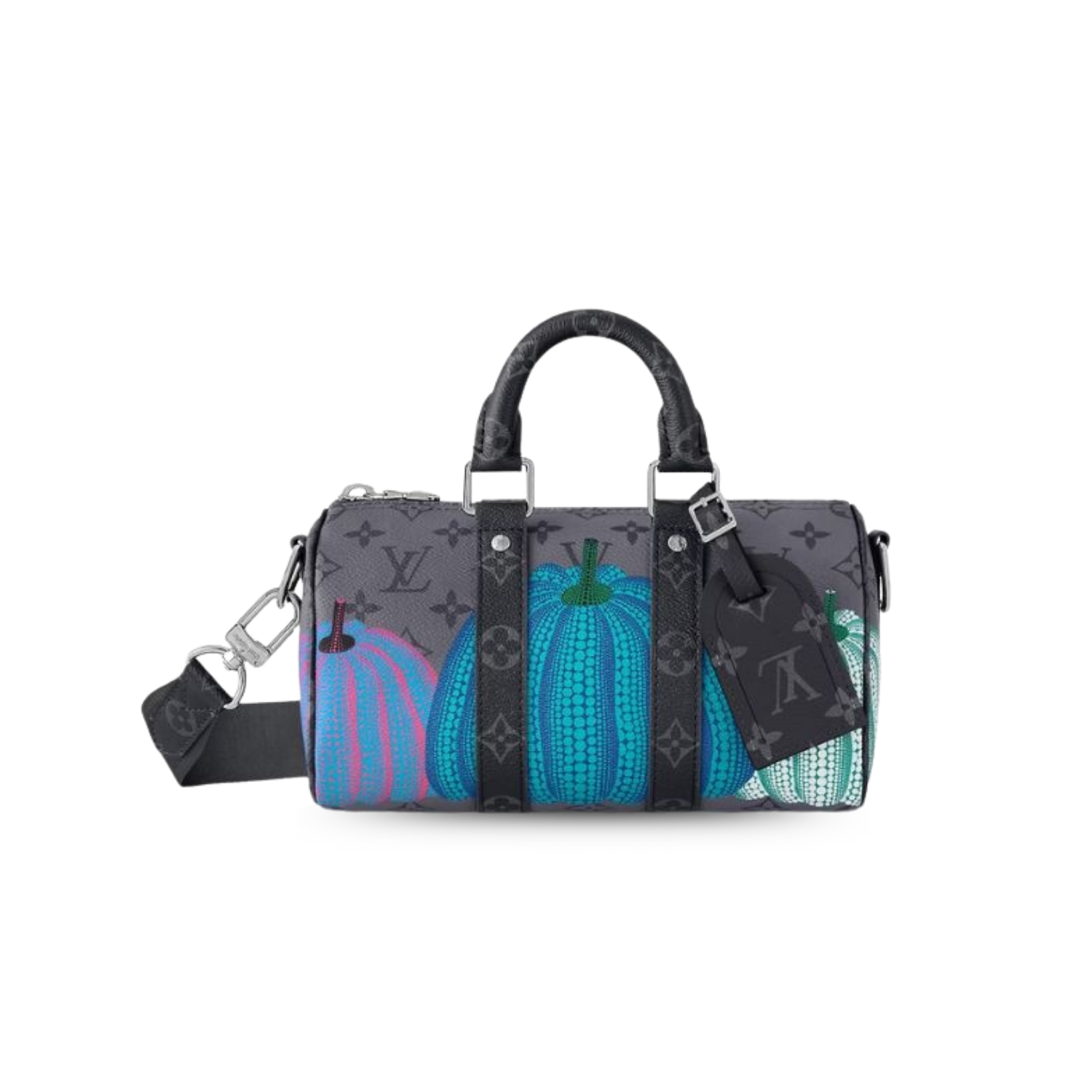 Louis Vuitton LV x YK Keepall 25 Travel Bag 9.8in/ 25cm Grey Ruthenium Hardware M46437