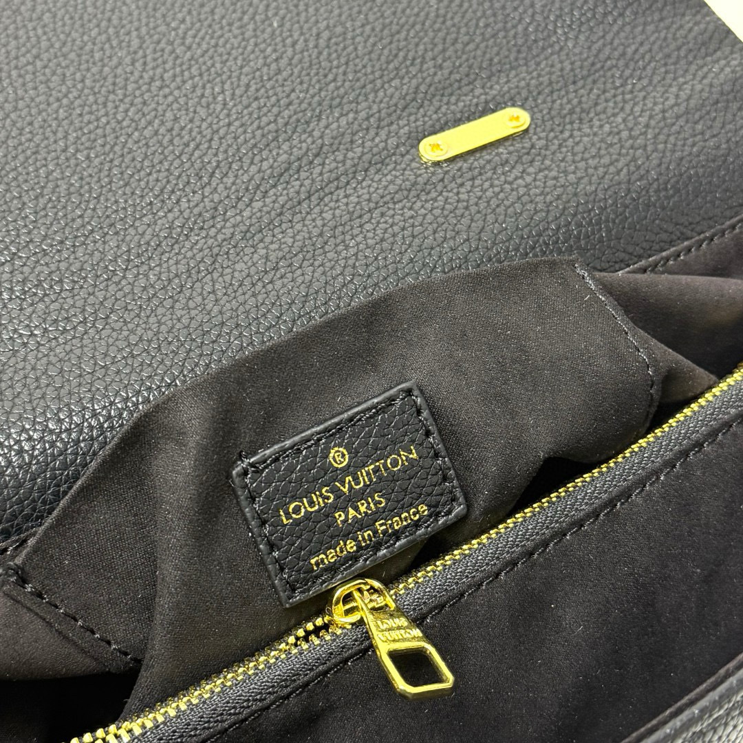 Louis Vuitton Madeleine MM Monogram Empreinte Black / Beige For Women, Women's Handbags, Shoulder and Crossbody Bags 11.8in/30cm LV