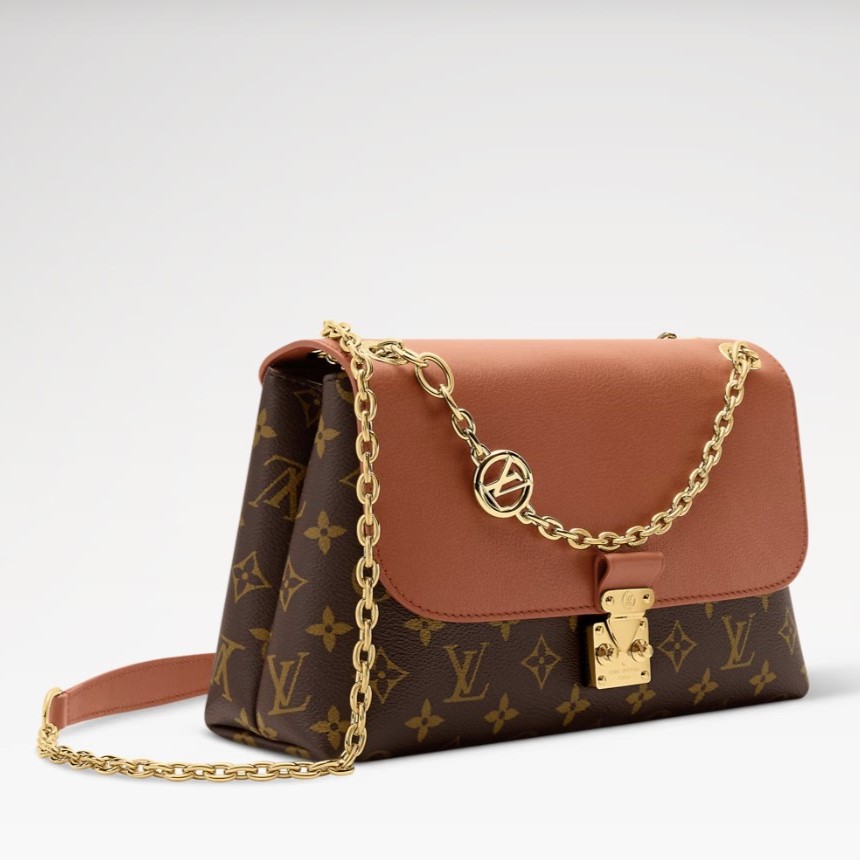 Louis Vuitton Madeleine PM Crossbody Bag 11.4in/ 29cm Cognac Brown Monogram Gold Hardware M28611