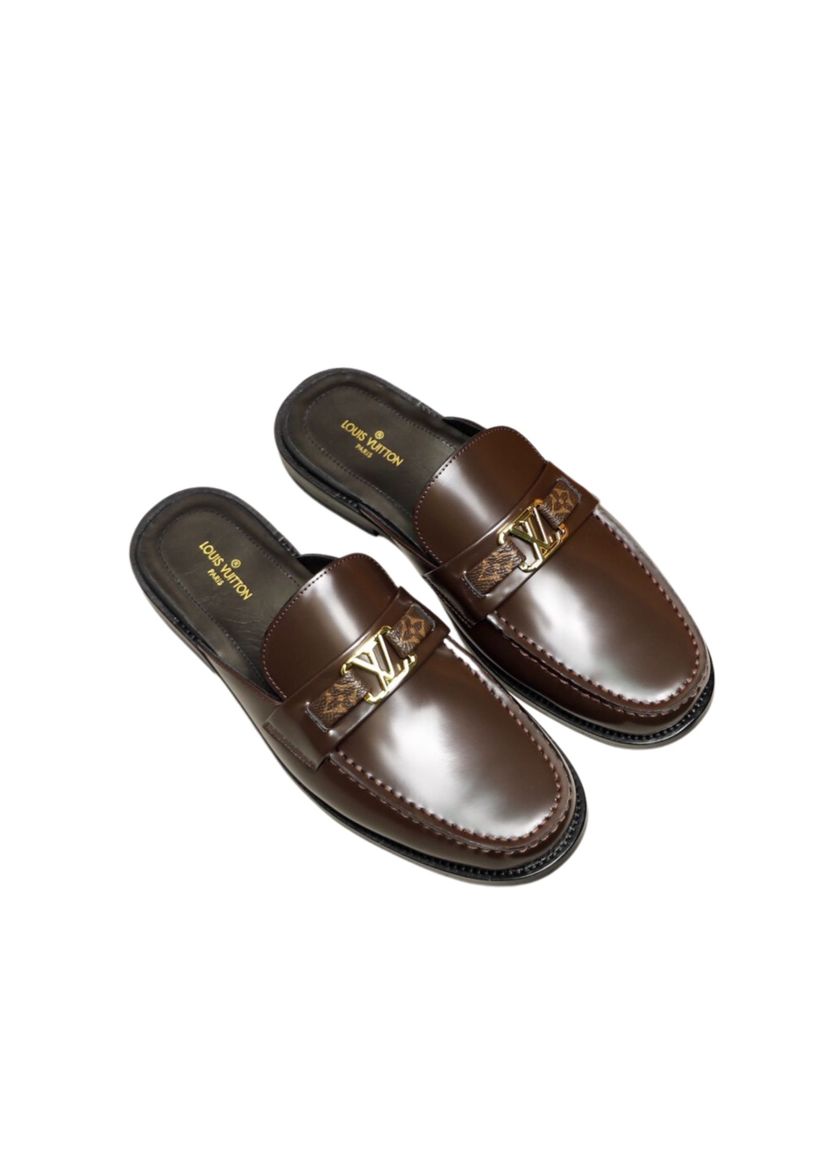 Louis Vuitton Major Open Back With Trim Loafer Brown For Men