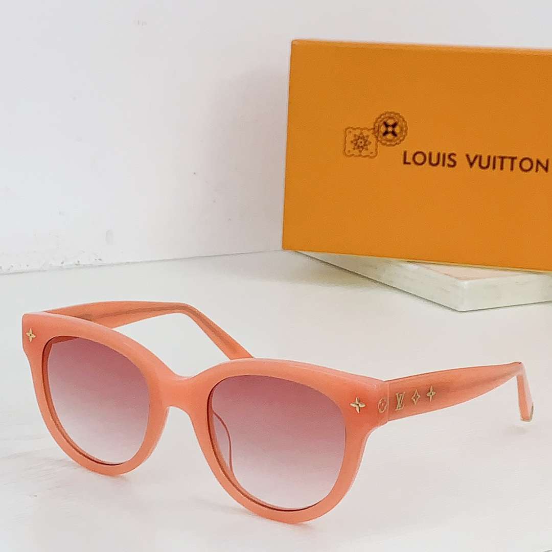 Louis Vuitton Monogram Round Sunglasses Orange For Women