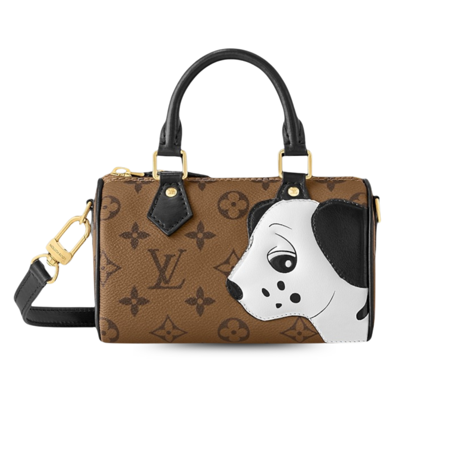 Louis Vuitton Nano Speedy Top Handle Bag 6.3in/ 16cm Brown Gold Hardware For Women M83688