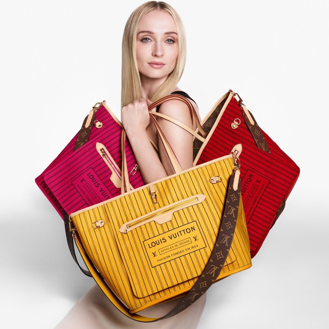 Louis Vuitton Neverfull Bandouliere Inside Out MM Tote Bag 12.2in 31cm Jaune Gold Hardware For Women M11947