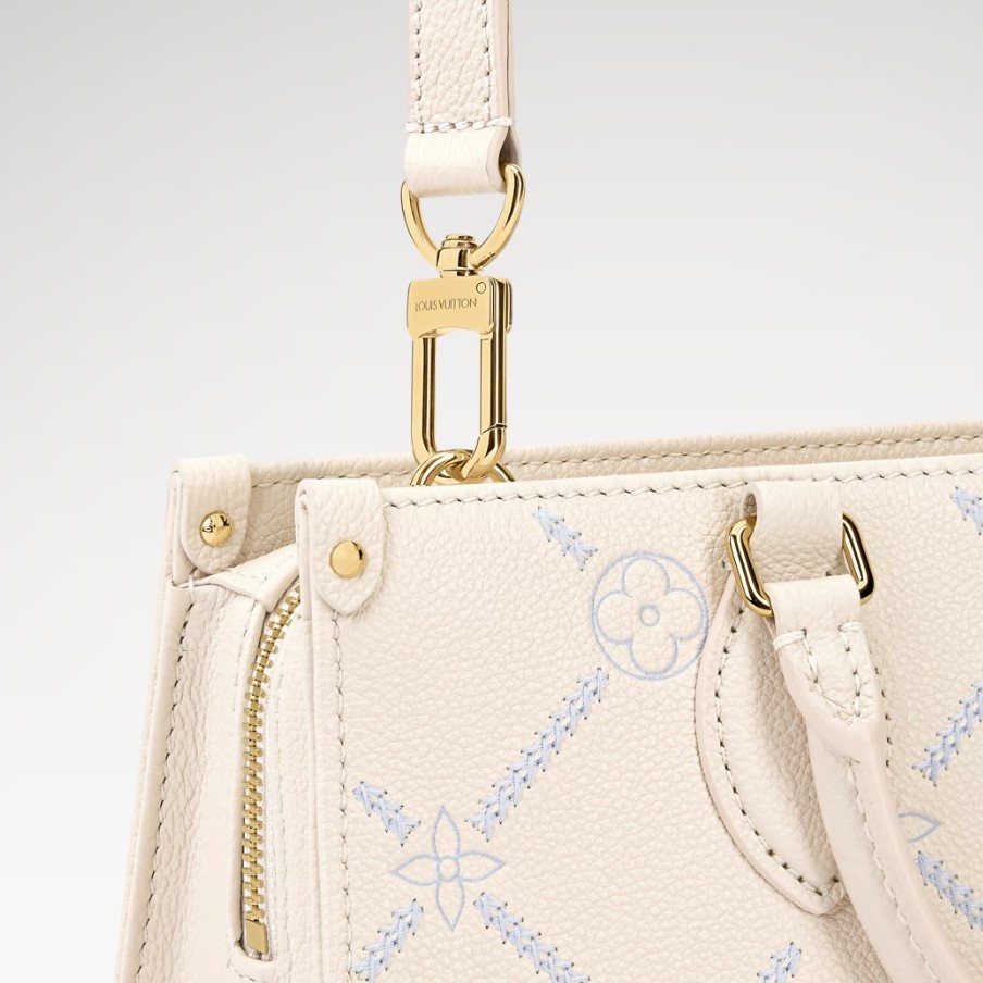 Louis Vuitton OnTheGo East West Tote Bag 9.8in/ 25cm Quartz Couture Gold Hardware For Women M29487