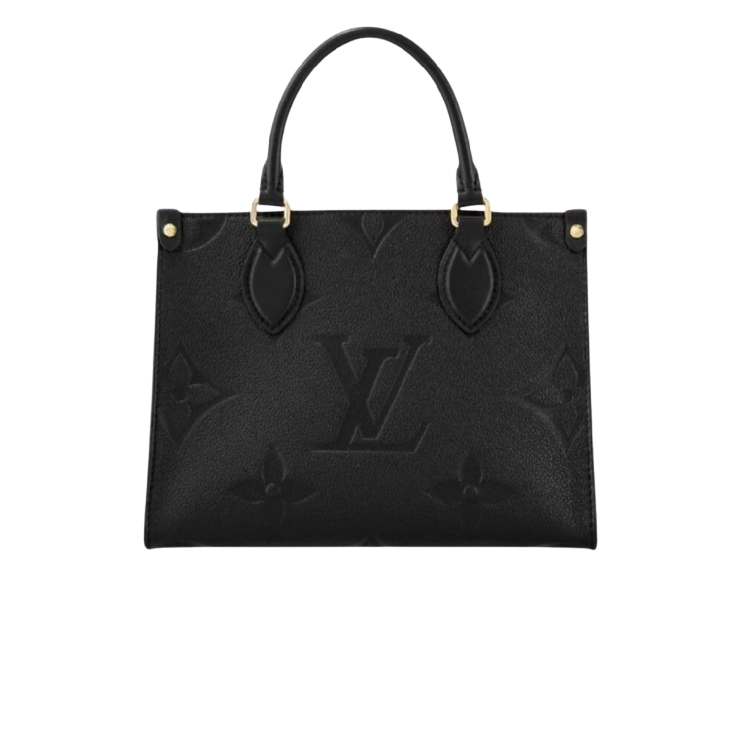 Louis Vuitton OnTheGo PM Tote Bag 9.8in/ 25cm Black Gold Hardware For Women M45653