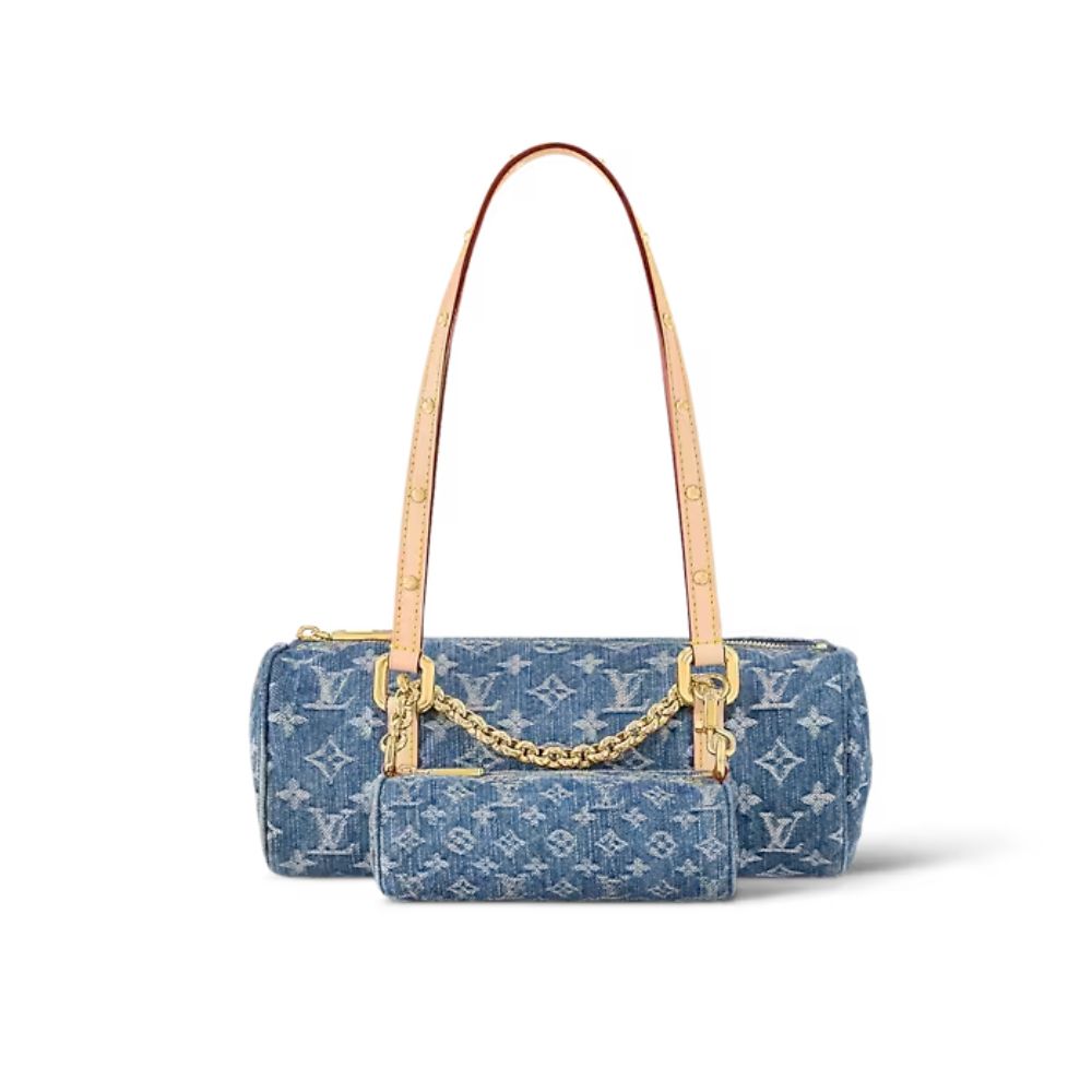Louis Vuitton Papillon Blue Denim For Women M46830