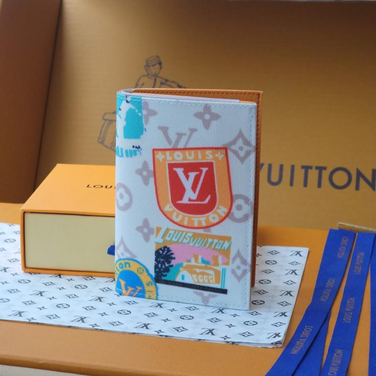 Louis Vuitton Passport Cover Monogram Dune For Women 5.5in/14cm
