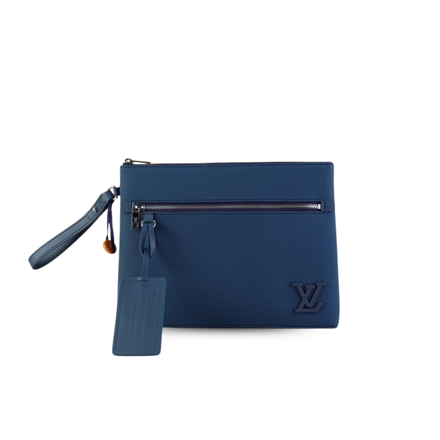 Louis Vuitton Pochette Ipad Clutch & Pouch 11.8in/ 30cm Blue Aerogram Silver Hardware For Men M81029