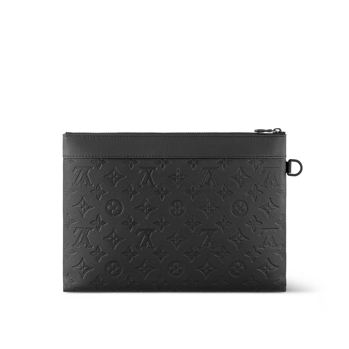 Louis Vuitton Pochette To Go Pouch 11.8in /30cm Black Monogram Shadow Canvas Black Hardware For Men M81570