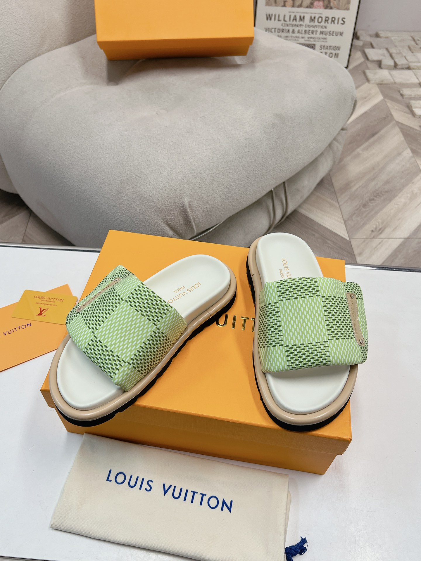 Louis Vuitton Pool Pillow Flat Comfort Mule Beige For Men