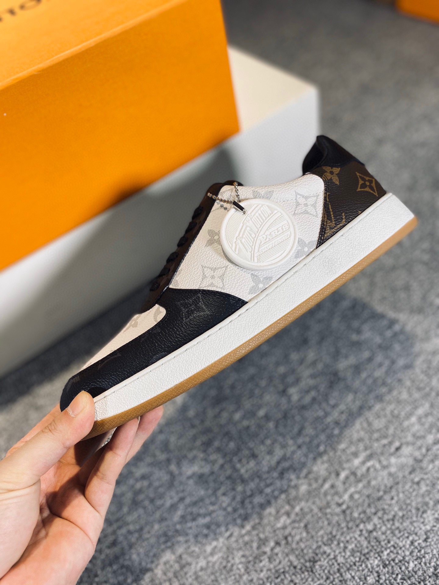 Louis Vuitton Rivoli Sneaker Black And White For Men LV