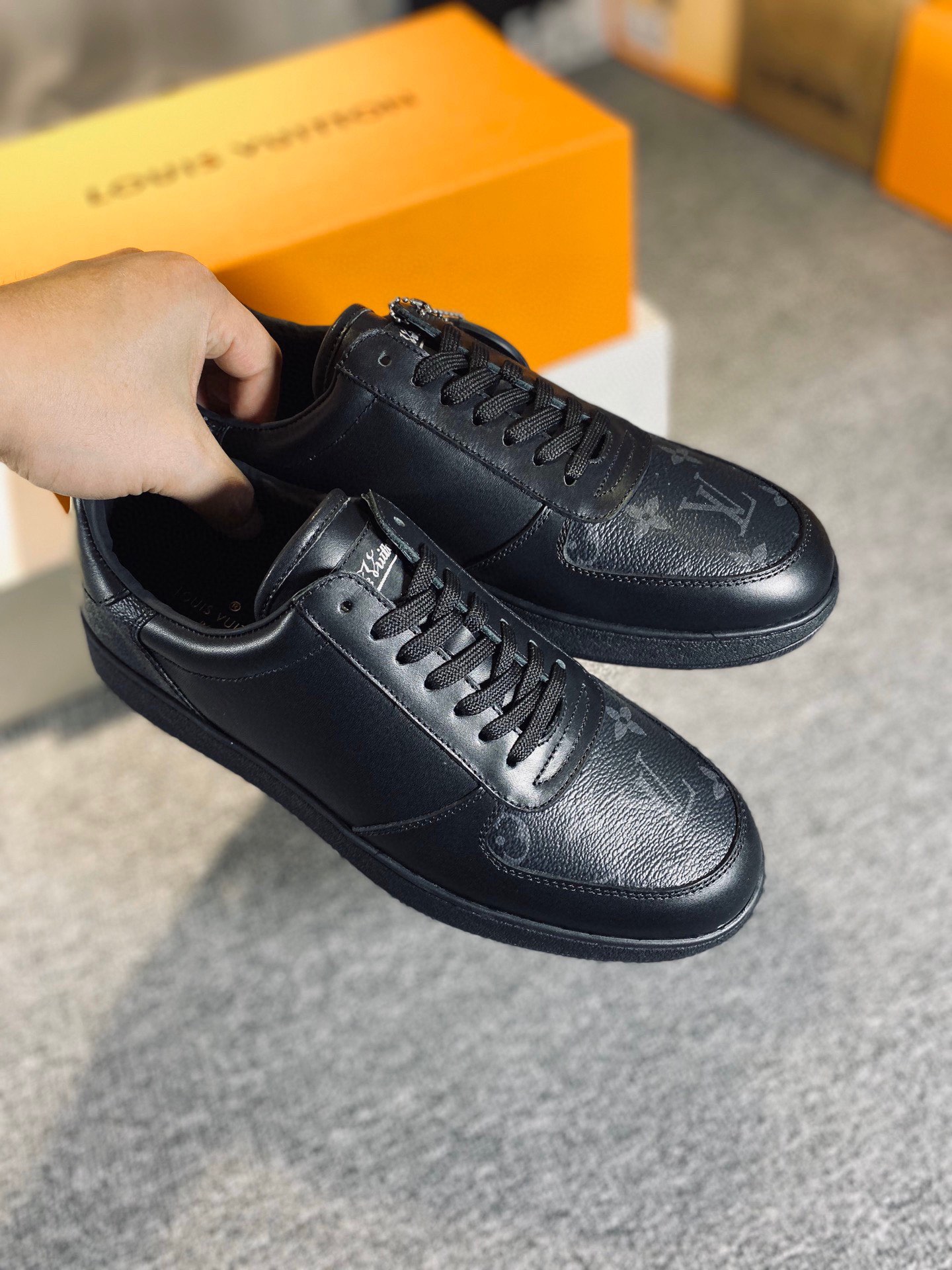 Louis Vuitton Rivoli Sneaker Black For Men LV