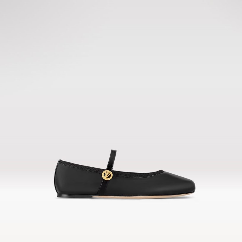 Louis Vuitton Romy Flat Ballerina Black For Women 1ADCSJ