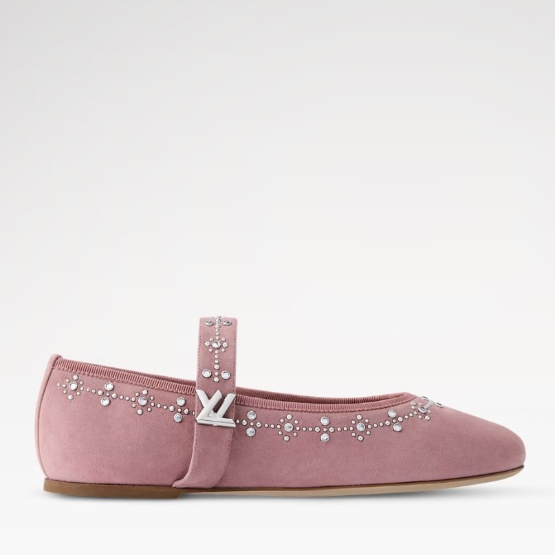 Louis Vuitton Romy Flat Ballerina Vintage Pink For Women 1AICXP