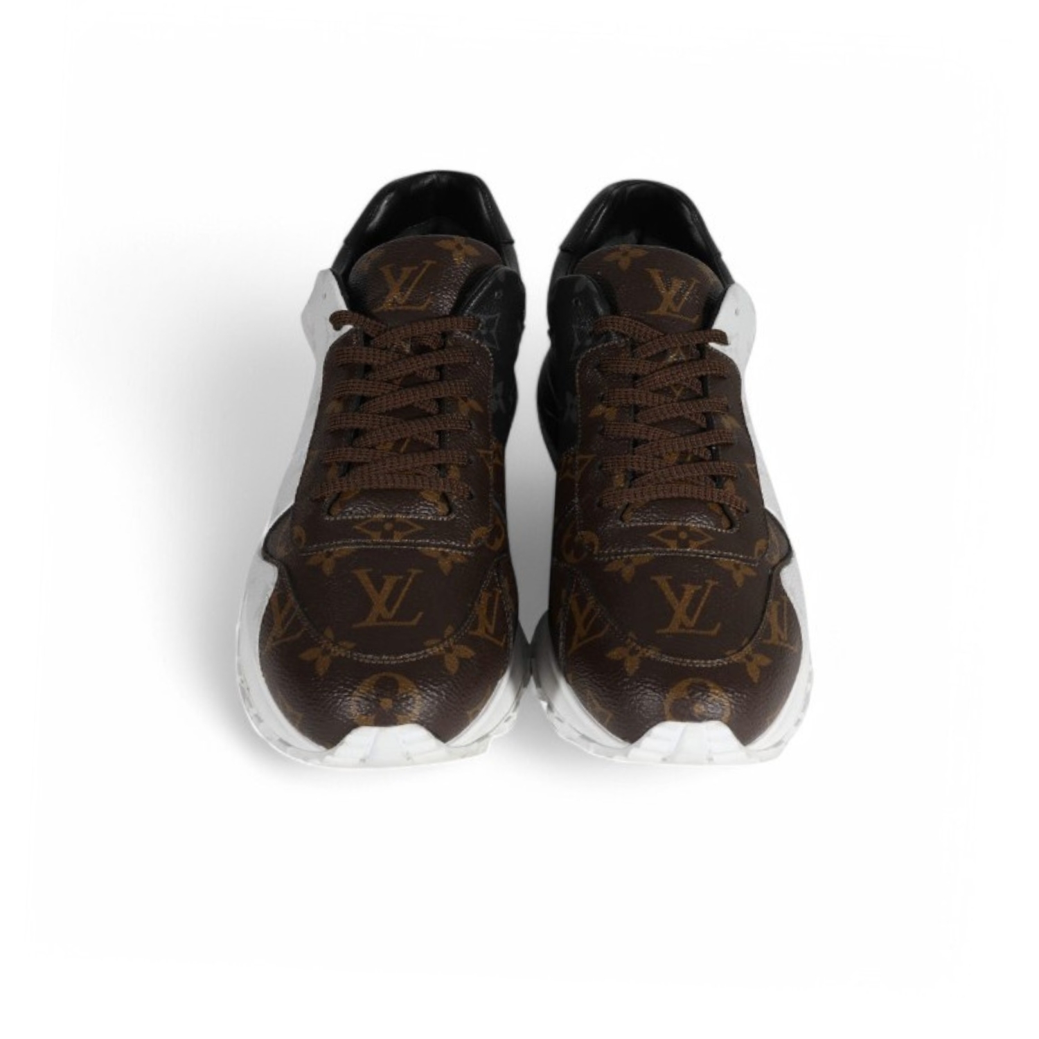 Louis Vuitton Run Away Sneaker Monogram Canvas Black/White/Brown For Men LV