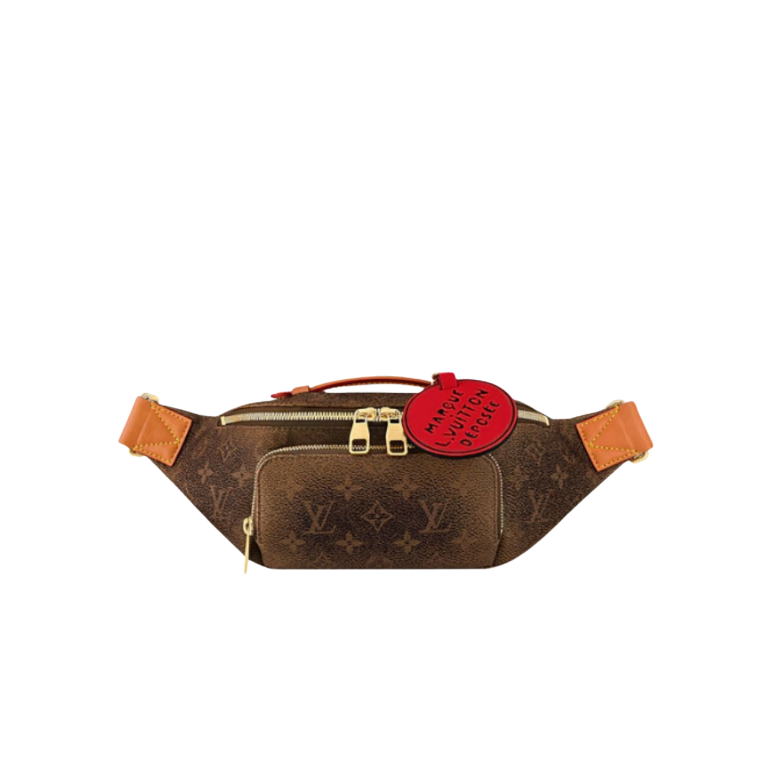 Louis Vuitton Rush Bumbag 12in/ 30cm Brown Gold Hardware For Men M11539