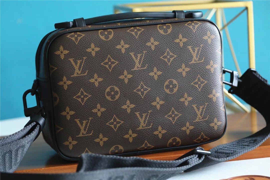 Louis Vuitton S-Lock Messenger Monogram Macassar For Men, Men's Bags, Shoulder And Crossbody Bags 8.7in/22cm LV M45806