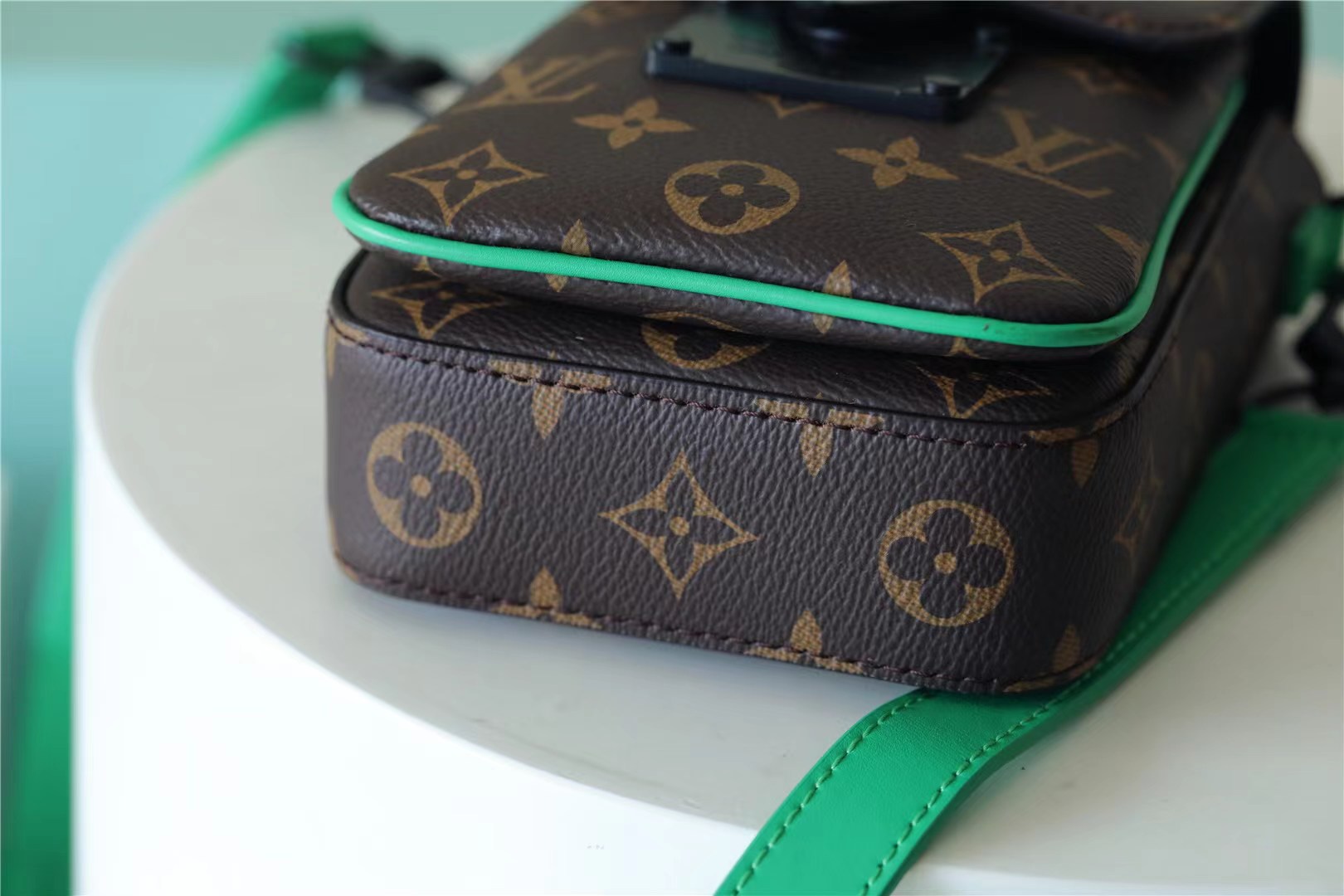 Louis Vuitton S-Lock Vertical Wearable Wallet Monogram Macassar Green For Men, Men's Bags, Shoulder And Crossbody Bags 7.5in/19cm LV