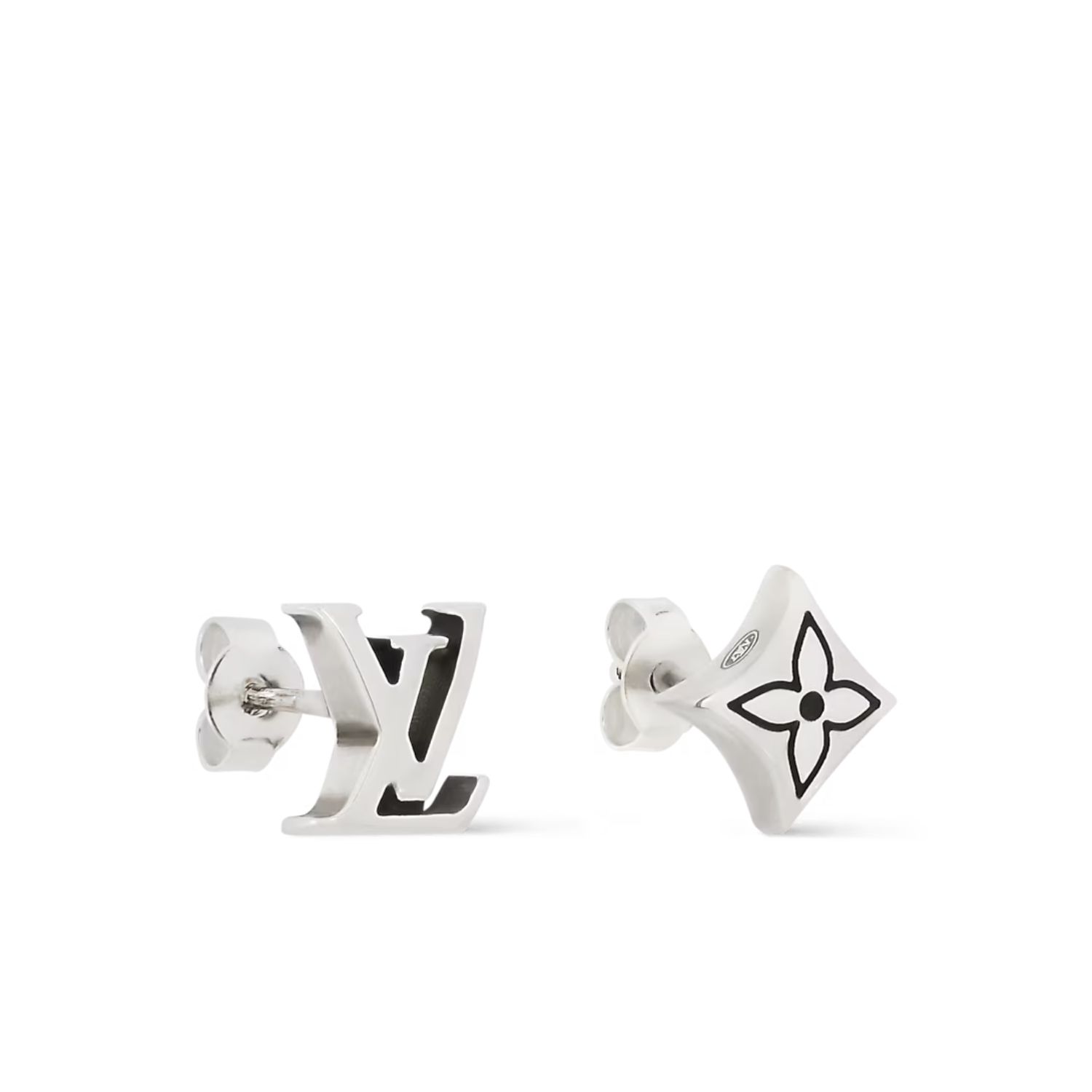 Louis Vuitton Sailor Earrings Silver-Toned
