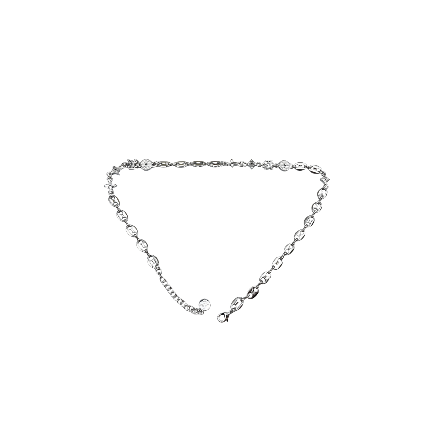 Louis Vuitton Sailor Necklace Silver-Toned