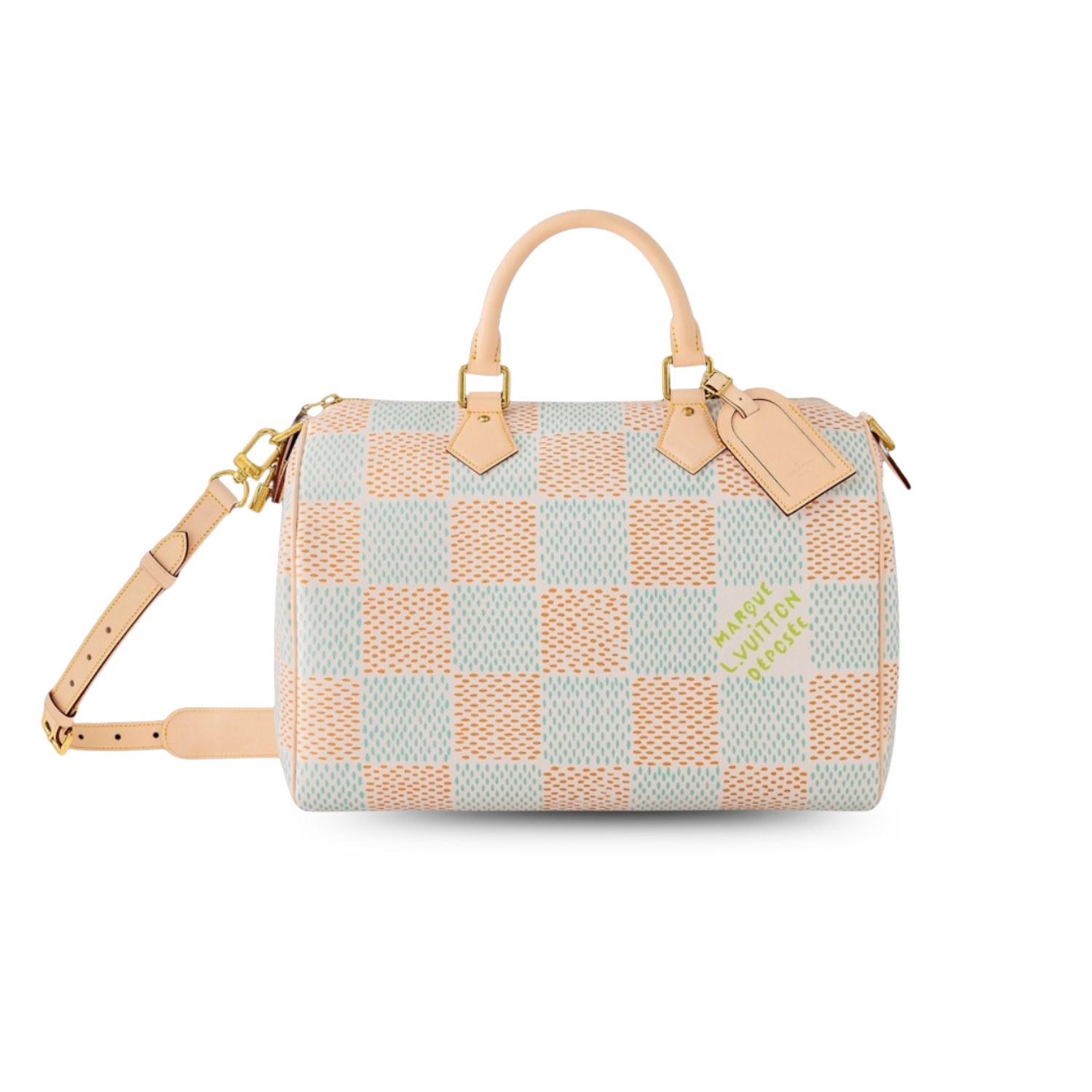 Louis Vuitton Speedy 40 Bandouliere Top Handle Bag 15.7in/ 40cm White Gold Hardware For Men N40689