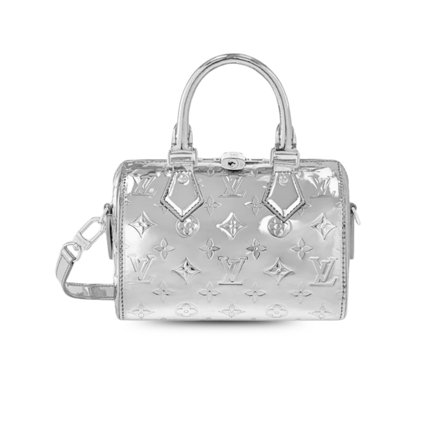 Louis Vuitton Speedy Bandouliere 20 Top Handle Bag 8.1in/ 20cm Silver, Silver Hardware For Women M11987