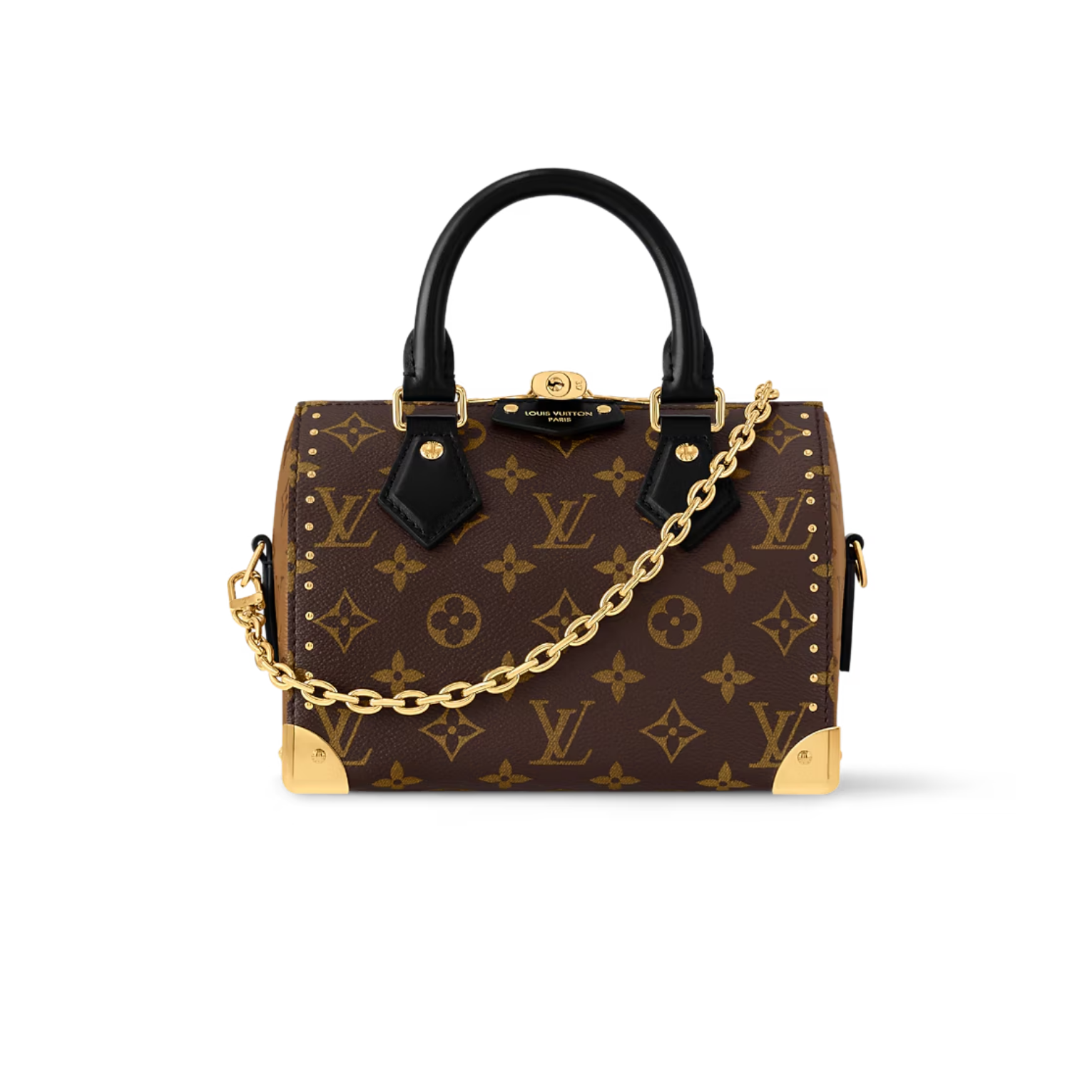 Louis Vuitton Speedy Trunk 20 Top Handle Bag 8.1in/ 20.5cm Monogram Canvas Gold Hardware For Women M13146