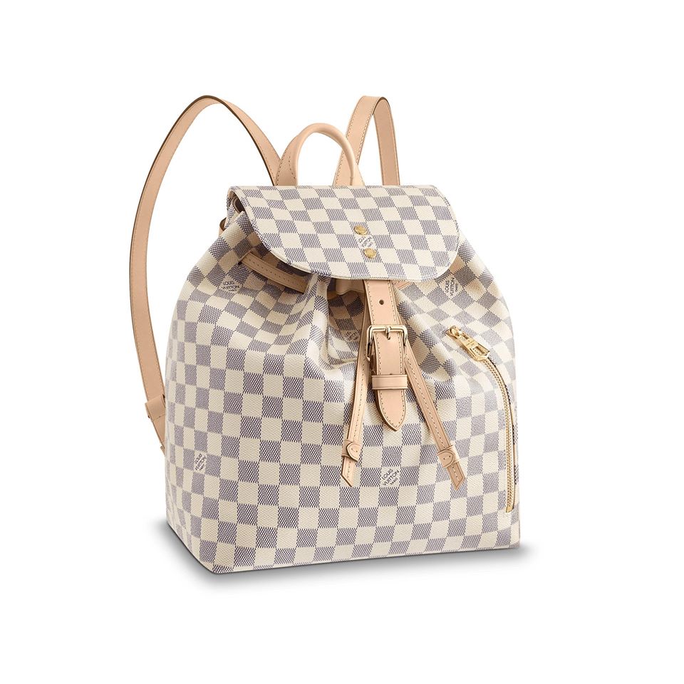 Louis Vuitton Sperone Backpack 12.2in/ 31cm Damier Azur Gold Hardware For Women N41578