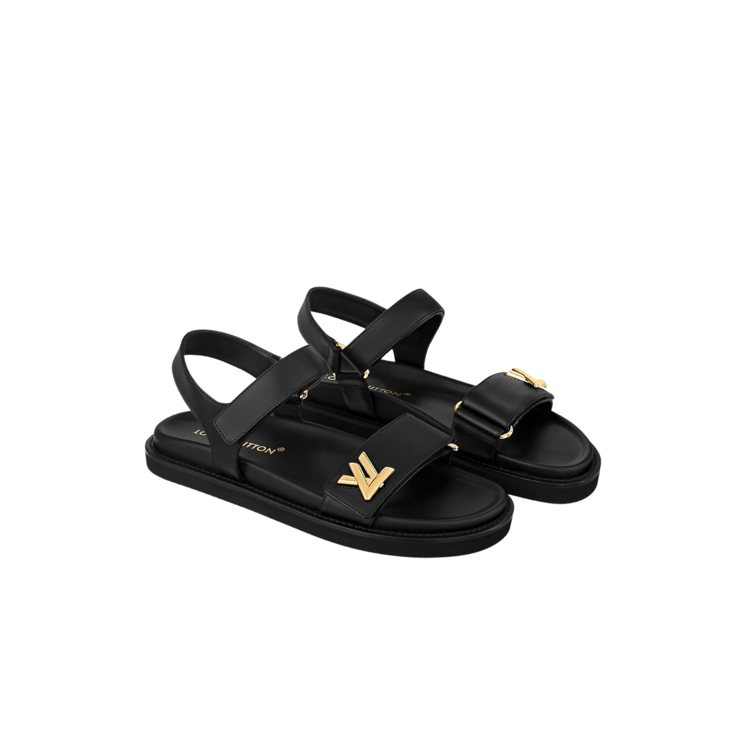 Louis Vuitton Sunset Comfort Flat Sandals Black 1ABW6W