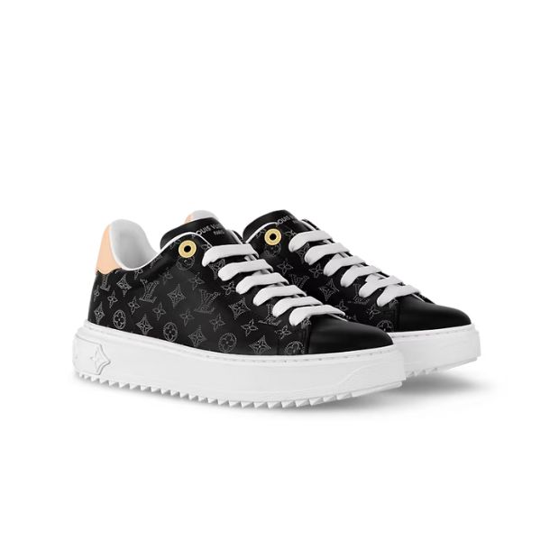 Louis Vuitton Time Out Sneakers Black For Women 1ACHOK