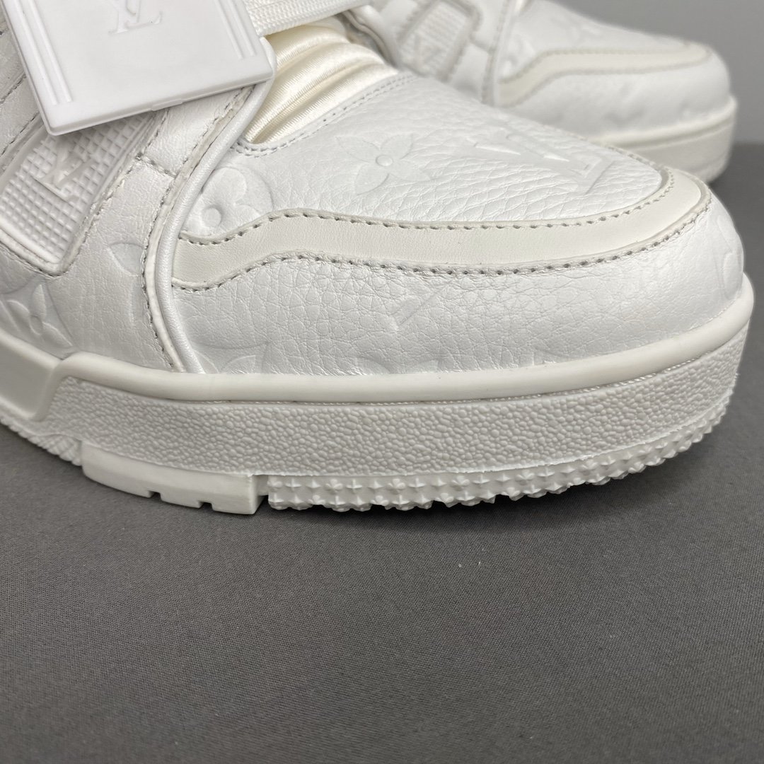 Louis Vuitton Trainer Sneaker Mix Of Materials White Virgil Abloh For Men LV