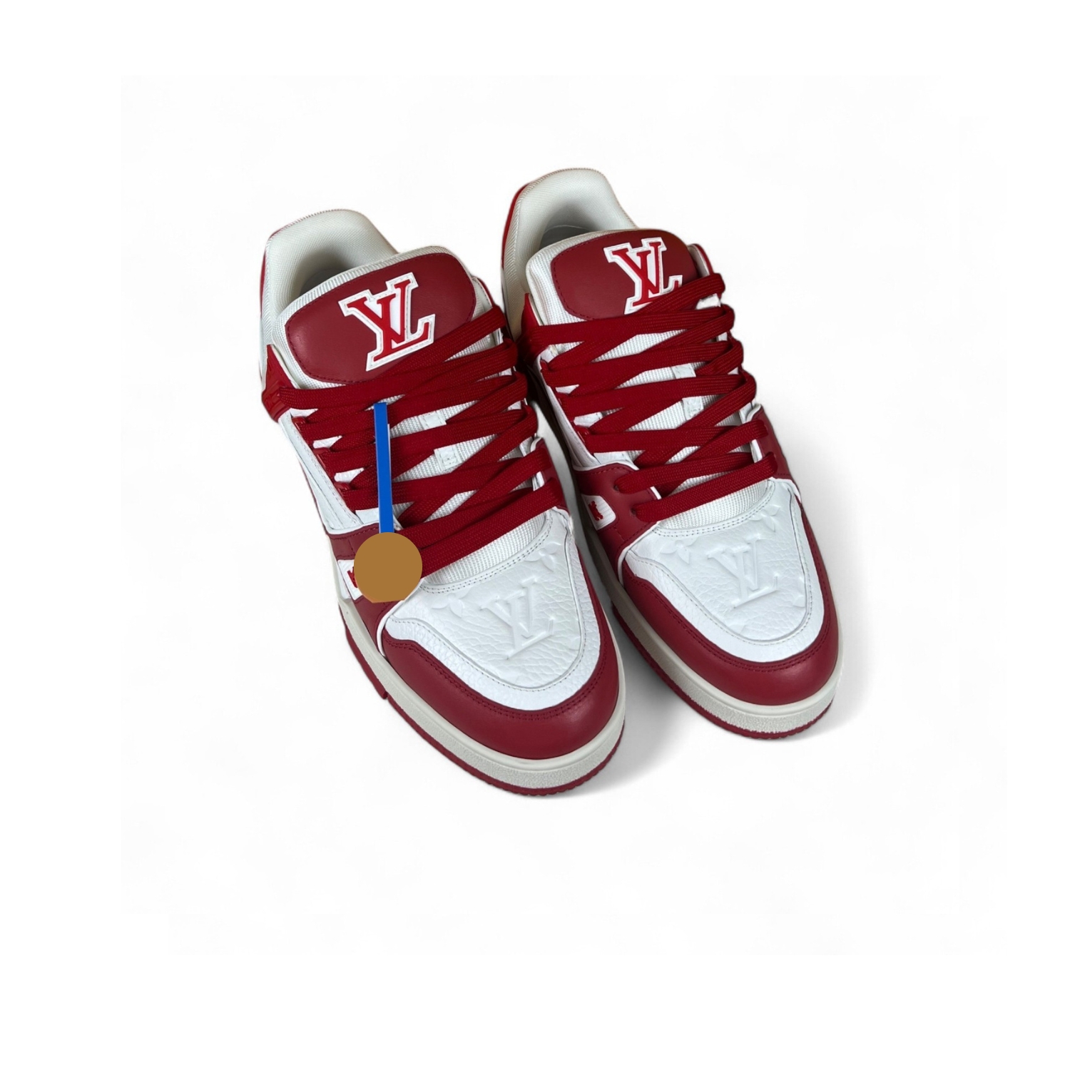 Louis Vuitton Trainer Sneaker Rubber Monogram Red For Men LV